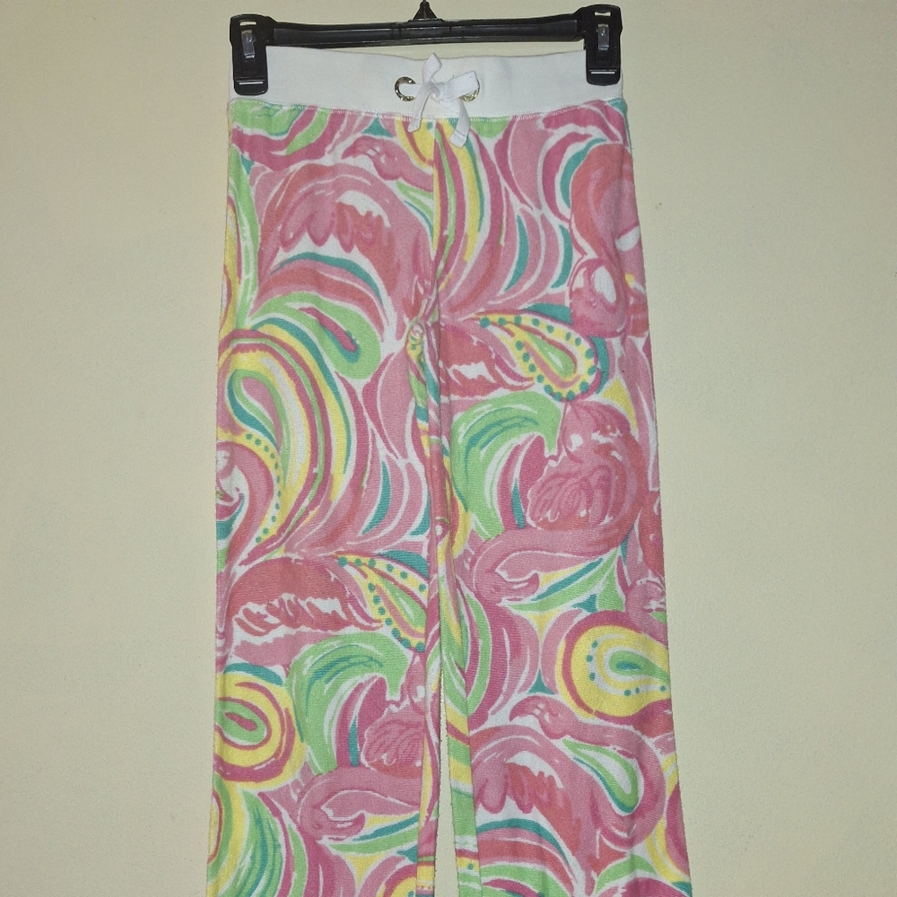 Kids Lilly Pulitzer Colorful Swirl Pattern Pants Kids Size LG 8-10